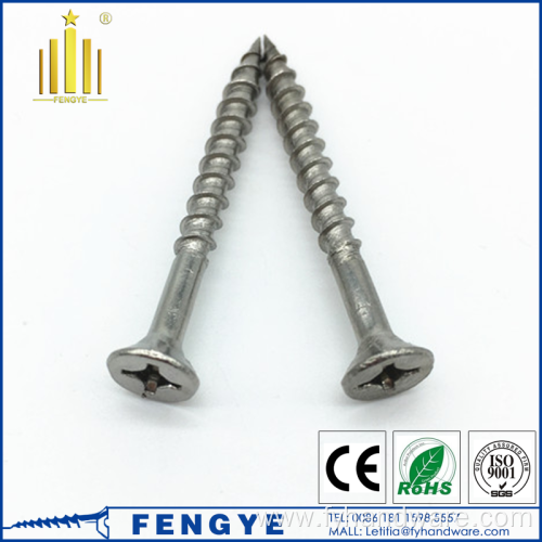 Stainless Cross Recessed Countersunk Flat Head Wood Screw